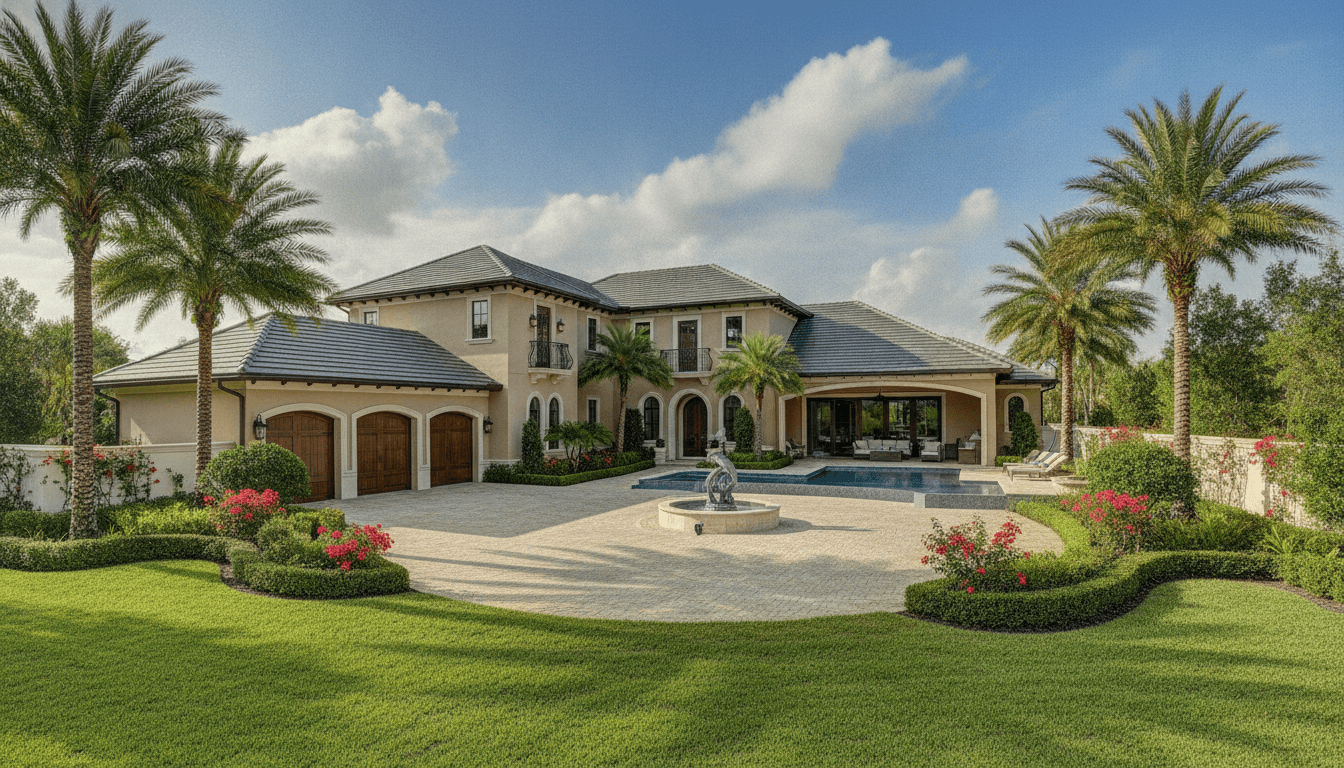 An upscale Florida home with a beautiful new roof